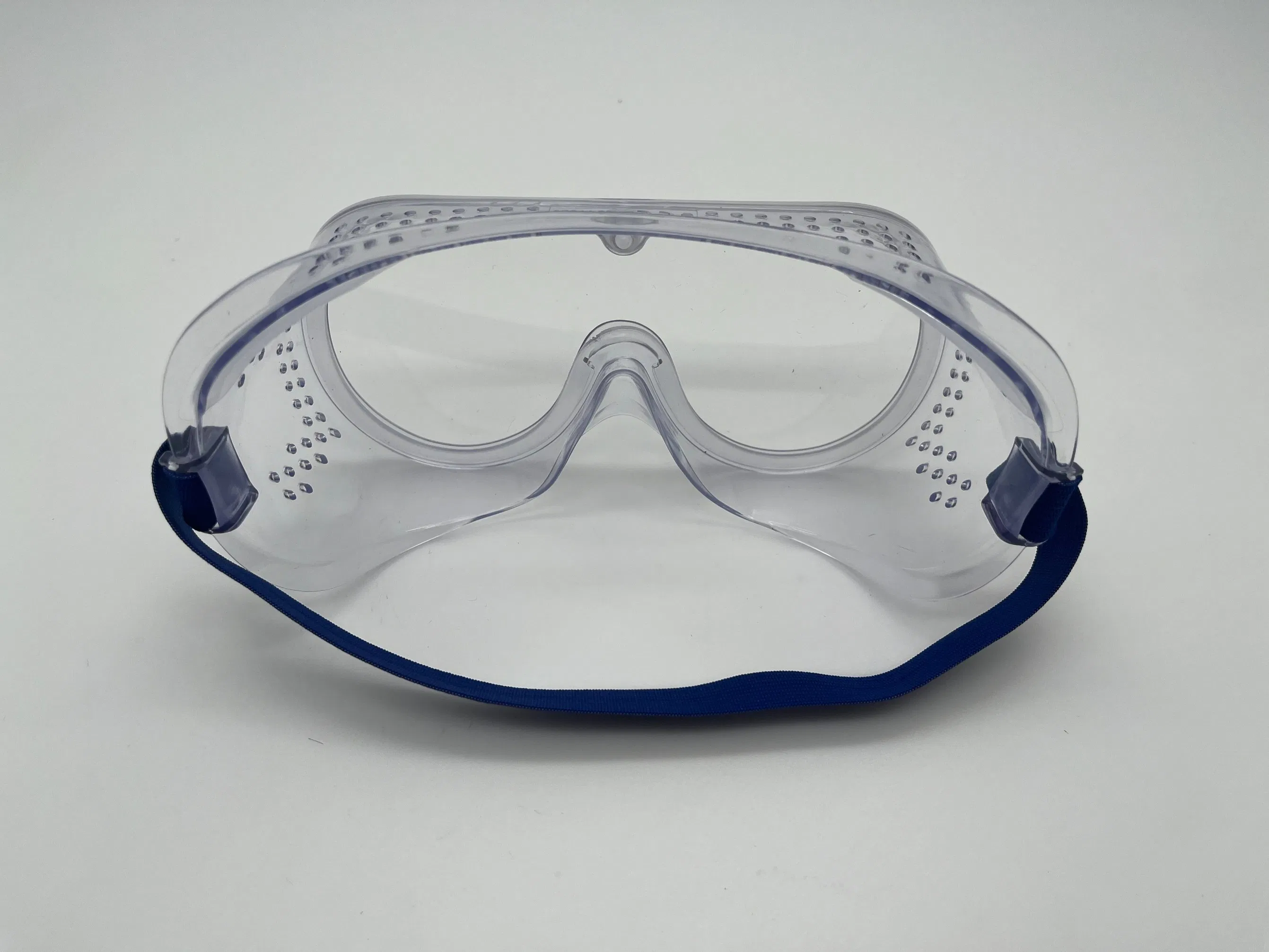 Transparent Lens PVC Frame Safety Goggle with Elastic Belt for Safety Industry
