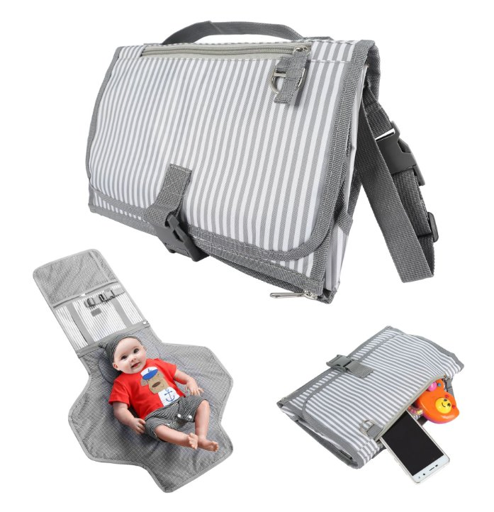 Portable Mummy Change Mat Foldable Baby Carry Handle Diaper Changing Pad