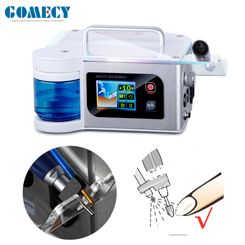 Gomecy Adjustable Electric Nail Drill Bits Water Spray Pedicure Manicuring Nail Polisher