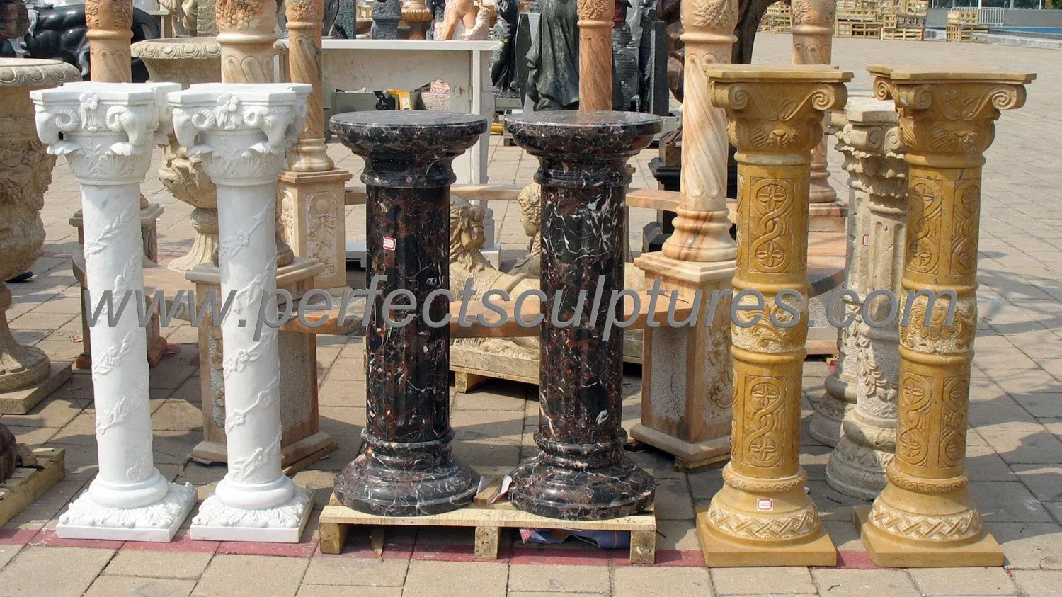 Natural Stone Decorative Pillars for Home (QCM037)