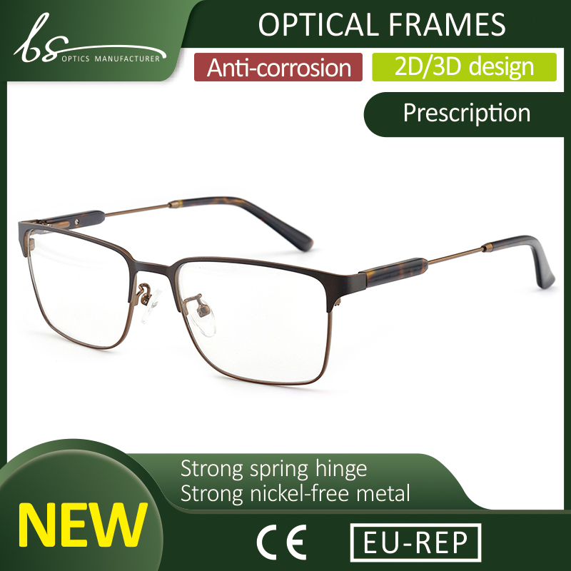 Adjustable Nosepads New Arrival Metal Acetate Rectangle Handmade High Quality Designer Cool Eyewear for Men