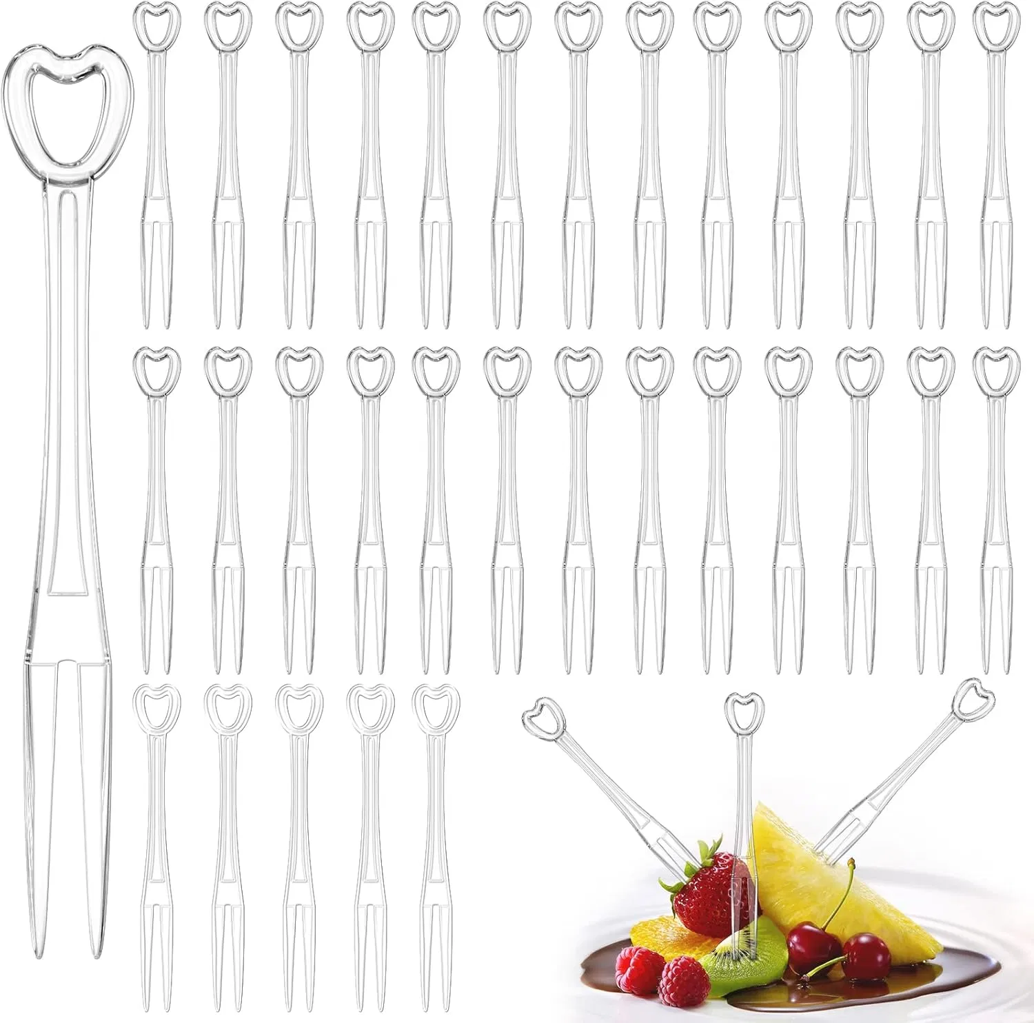Custom Plastic Dessert Forks ODM Catering Appetizer Picks