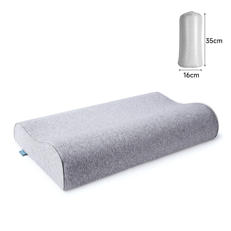 Wave Shape Memory Foam Pillow Custom Bed Sleeping Pillow Ergonomic Wave Cervical Neck Pillow for Neck Pain Relief Side Sleeper Pillow