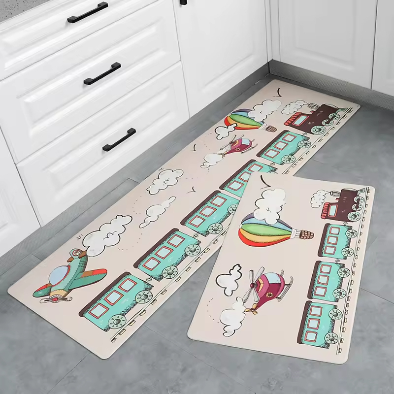 Wholesale Kitchen Rug Machine Made Modern Novelty Design Washable Cushioned Non-Slip Pet Friendly Reversible Mat
