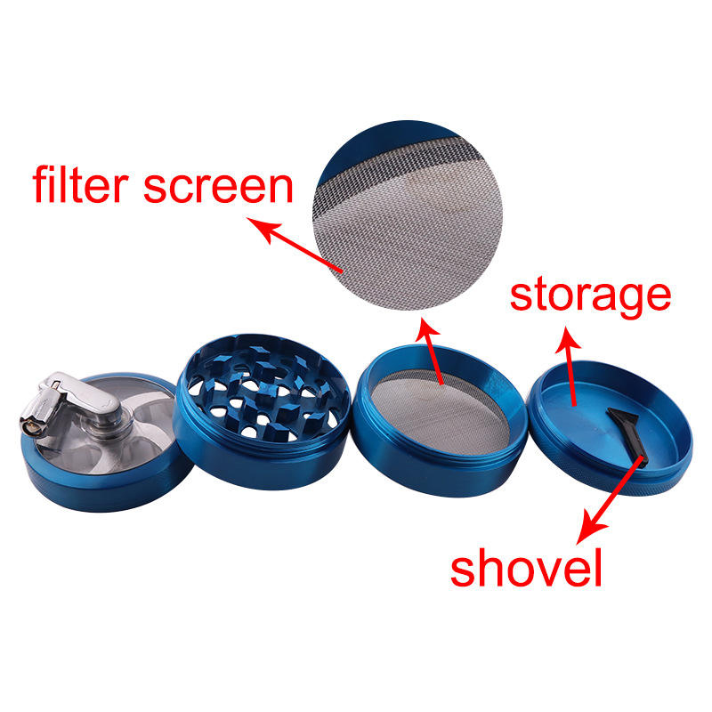 4-Layer Aluminum Zinc Hand Herb Pipe Grinder