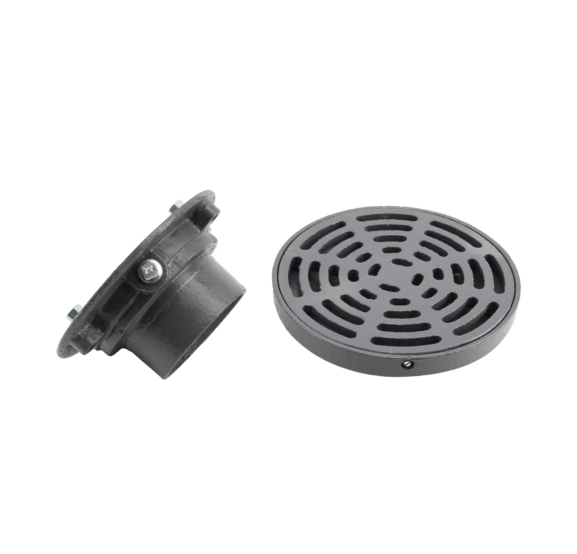 9'' Heavy Duty Adjustable Round Sanitary Stainless Steel Bathroom Linear Shower Grate Waste Top Cast Iron Floor Drain