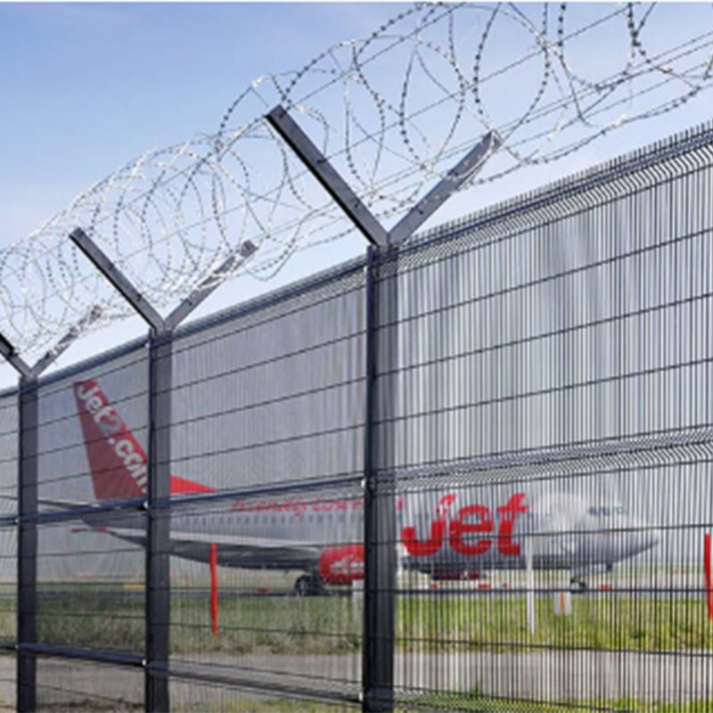 Factory Direct Y Post Airport Security Fencing with Barbed Wire