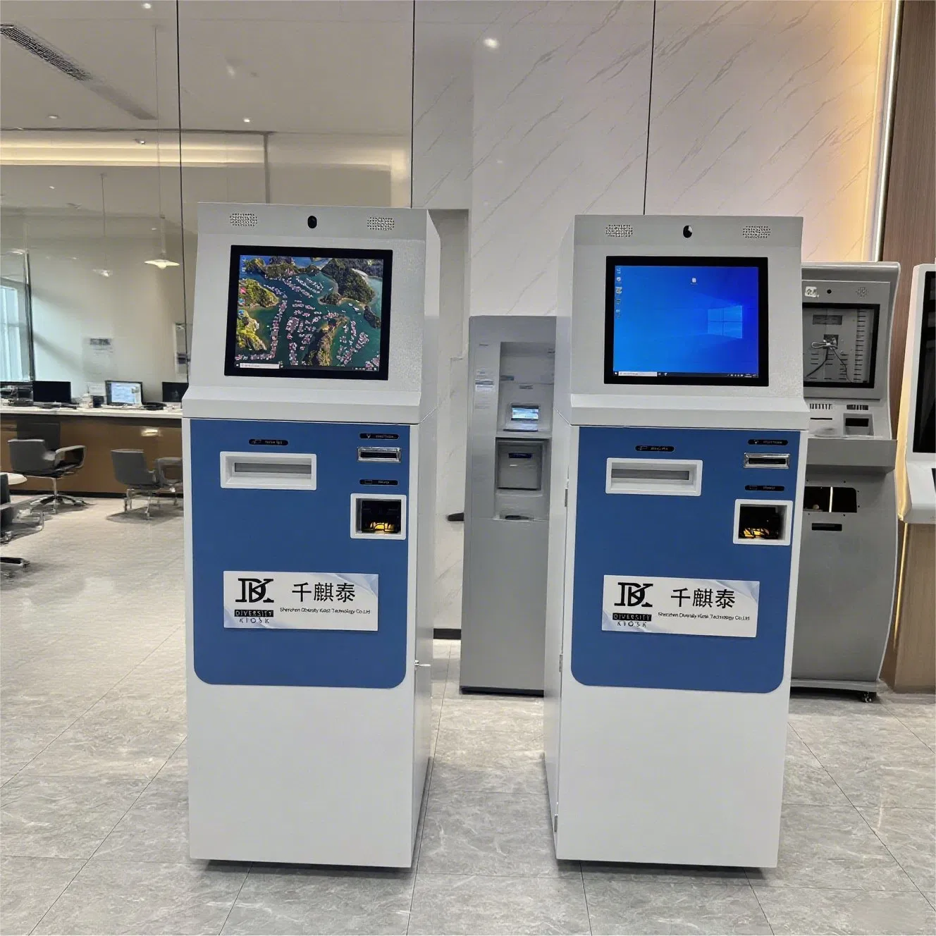 7/24 Hours Automatic Self Service ATM Kiosks Touch Screen Cash Deposit and Withdraw Machine