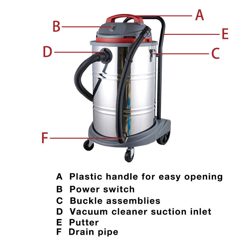 50L Wet and Dry Commercial Vacuum Cleaner Car Cyclone Cleaner Industrial Vacuum Cleaner