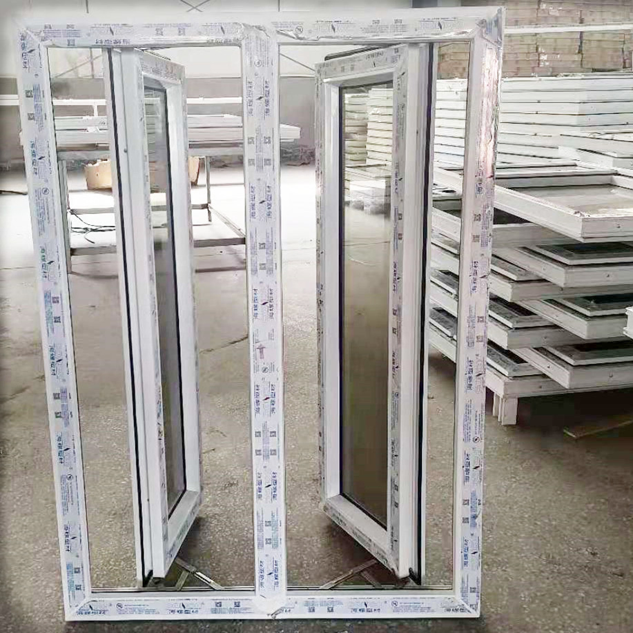 High Quality French Plastic UPVC Casement Window White UPVC Window