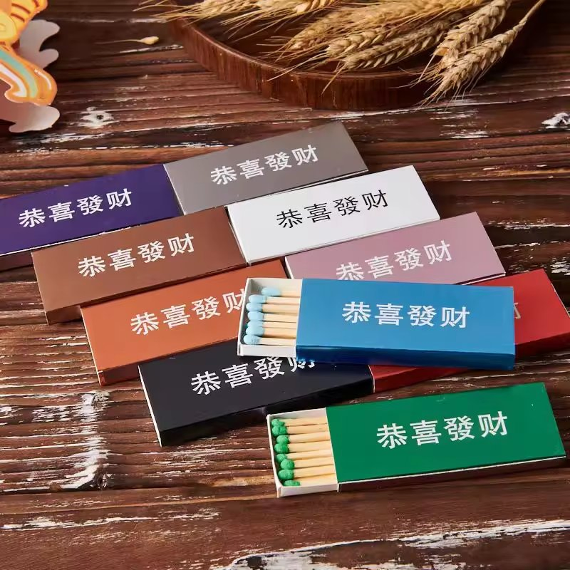Candles Safety Matches Extra Long Matches Customized Design of Colored Matchbox Colored Matches