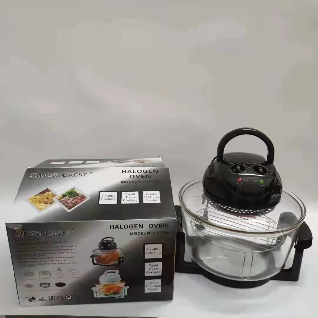 Low Cheap Price Halogen Oven 12L Visible Glass Air Fryer Convection Oven Electric Kitchen Cooker Silver Crest Convection Glass Bowl Halogen Oven Turbo Oven Sale