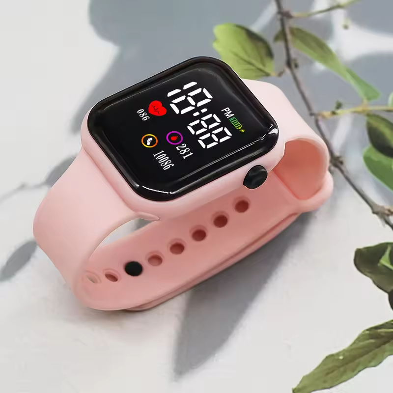 Digital Watch Custom Logo Student Electronic Fashion Sports Watch Cheap Silicone Lighting Sport Child LED Watch Kids Digital Luxury Watches