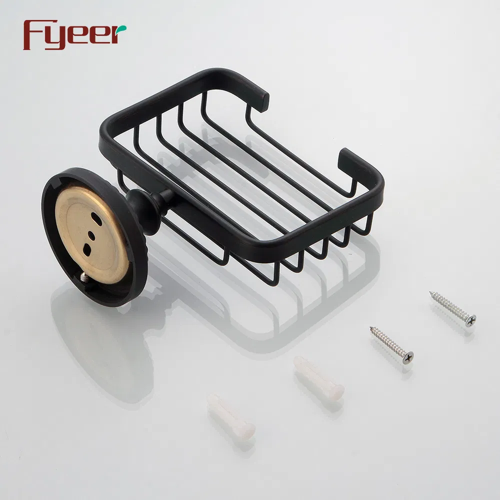 Мыльница настенная Fyeer Black Series, латунь, черная