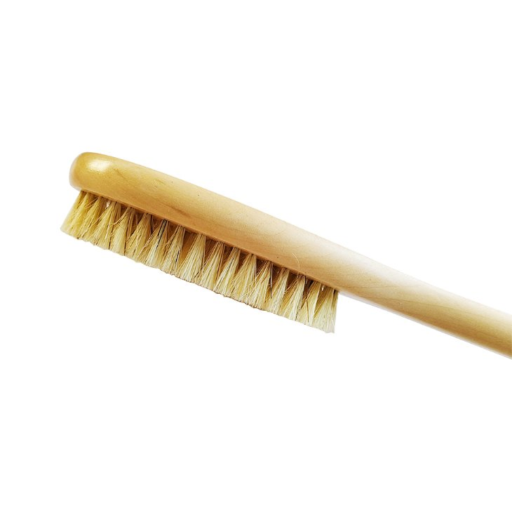 Long Handle Bath Brush for Shower Body Scrubber with Natural Wooden Handle