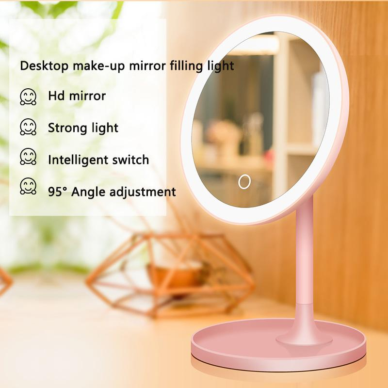 White Pink Beauty Table Touch Smart Makeup Bathroom LED Guangdong Mirror