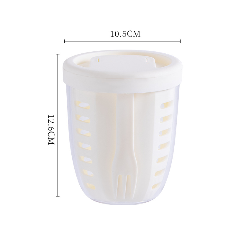 Popular Breakfast Salad Takeout Picnic Double-Layer Multi-Purpose Drainable Fruit Cup