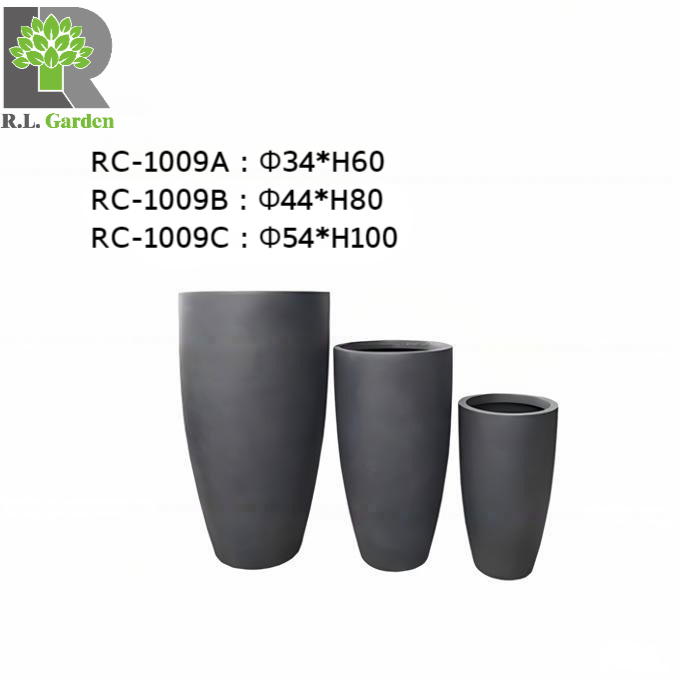 Горшки для растений Ronglin GRC большие высокие черные