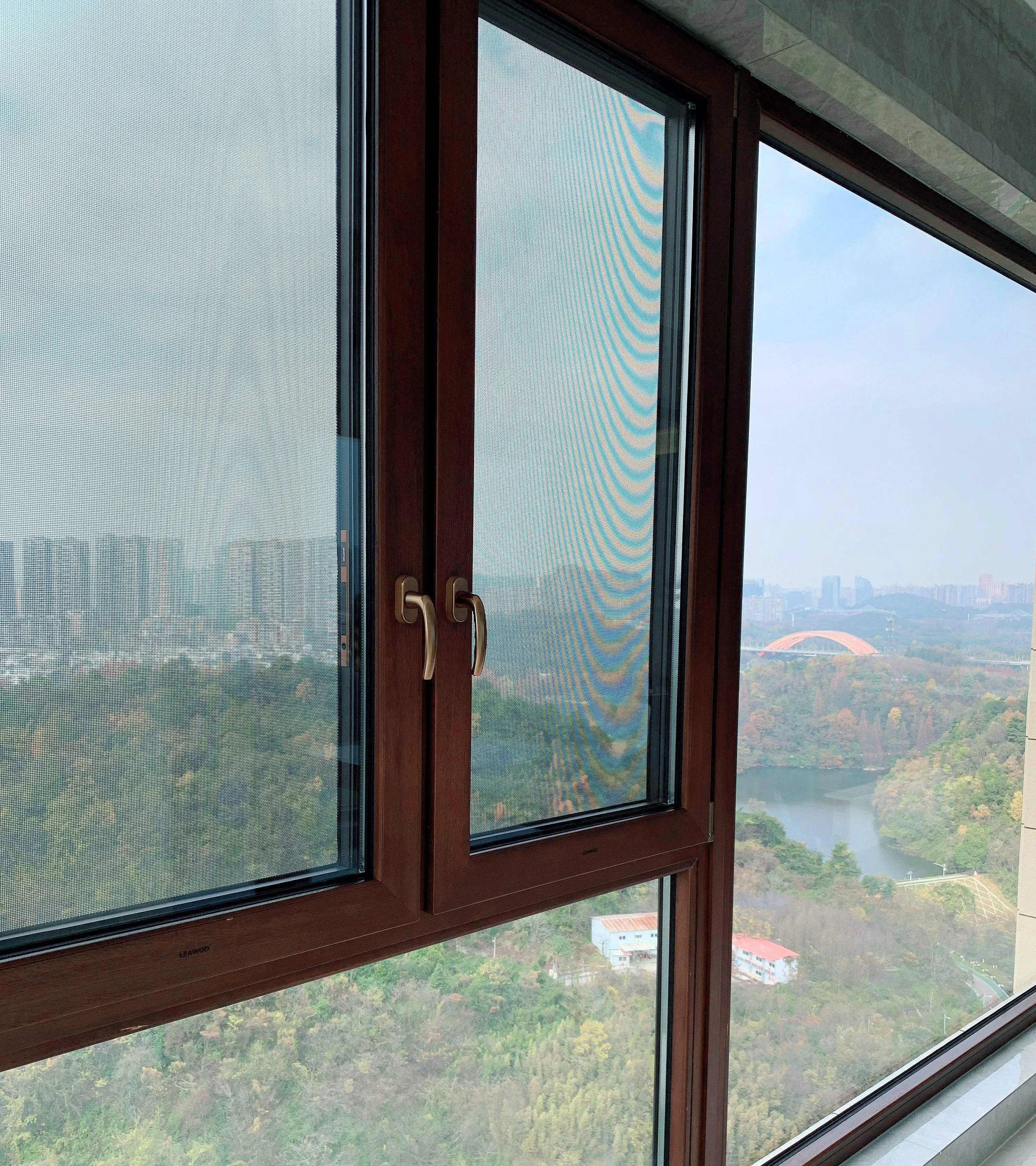 Custom Aluminum Wood Tilt Turn Windows Wooden Windows for House Hotel Villa