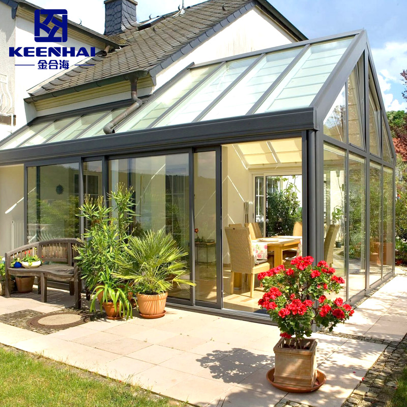 Aluminum Frame Sunroom for Swimming Pool Houses Green Tempered Glass Aluminium Profile Sun House
