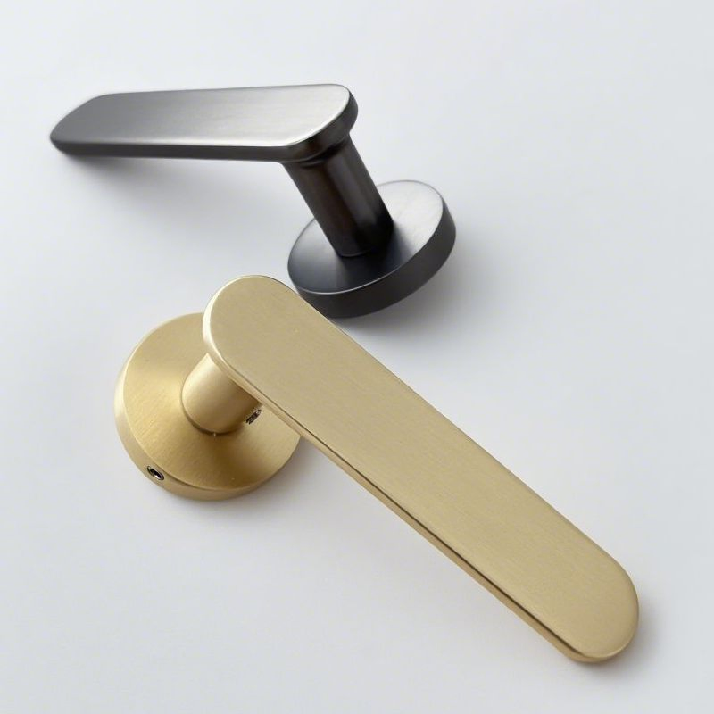 Modern Simple Solid Zinc Alloy Silent Split Door Lock Handle