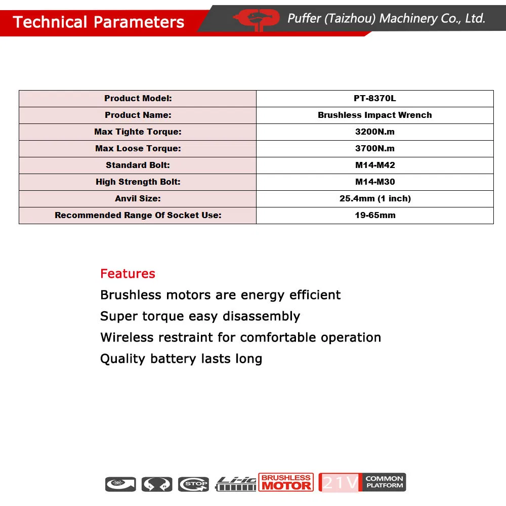 Аккумуляторный гайковерт 1 дюйм, 3700 Н·м