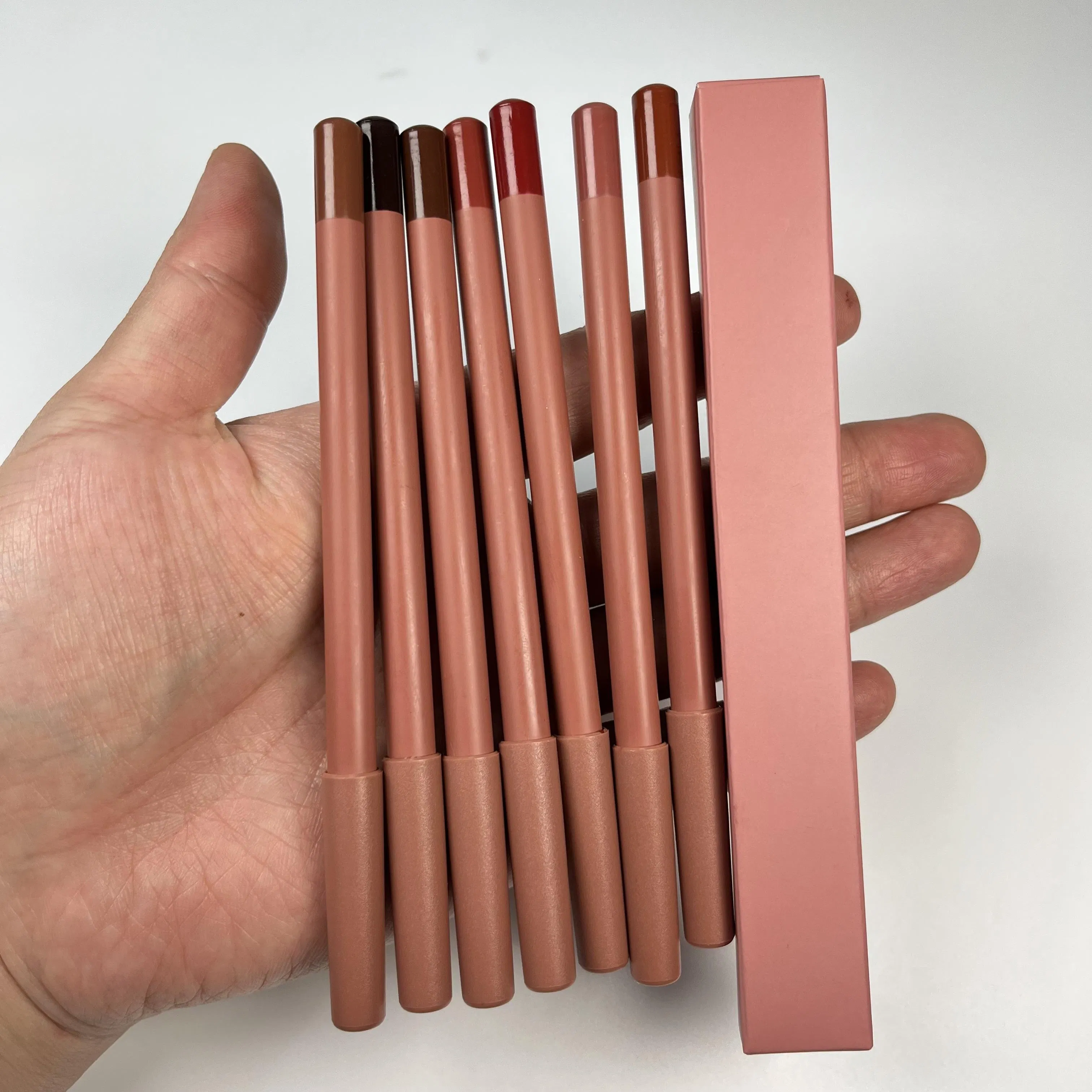 Vegan Waterproof Long Lasting Brown Creamy Lip Liner with Private Label