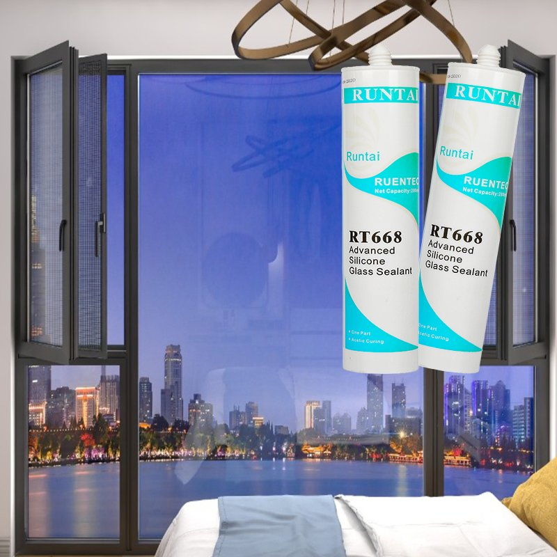 Clear Acetic Silicone Sealant 300ml for Glass Bonding