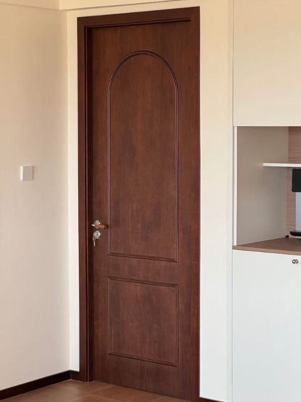 Square North American Black Walnut Veneer Solid Wood Trendy Interior Wood Door