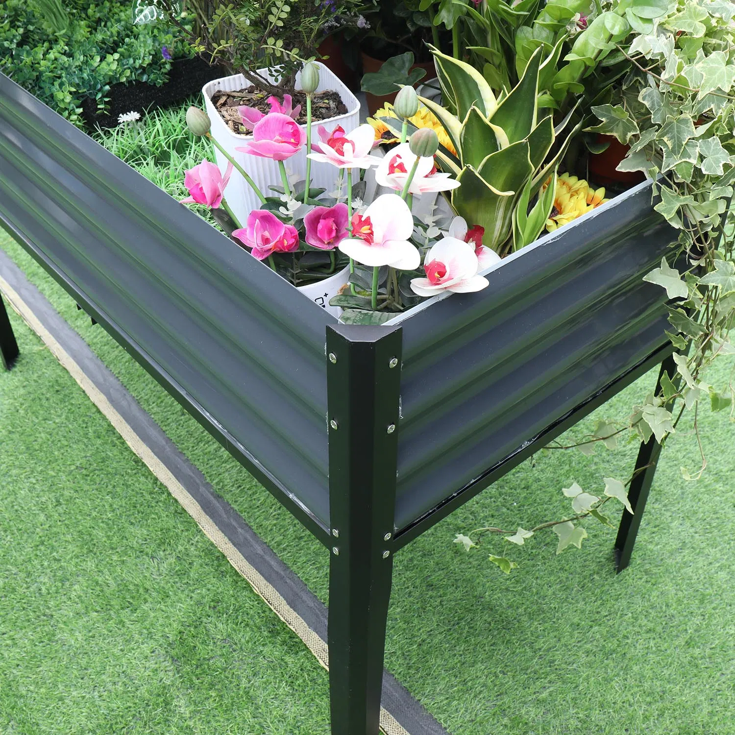 Elevated Metal Raised Planter Box Flower Stand Er1206030/80