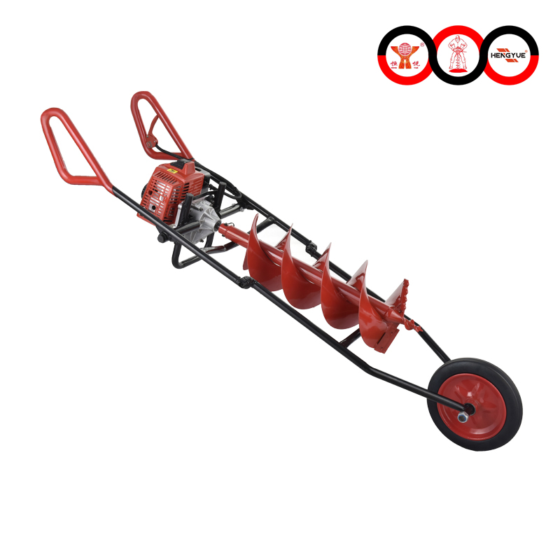 Hand Push Post Hole Digger with Stand