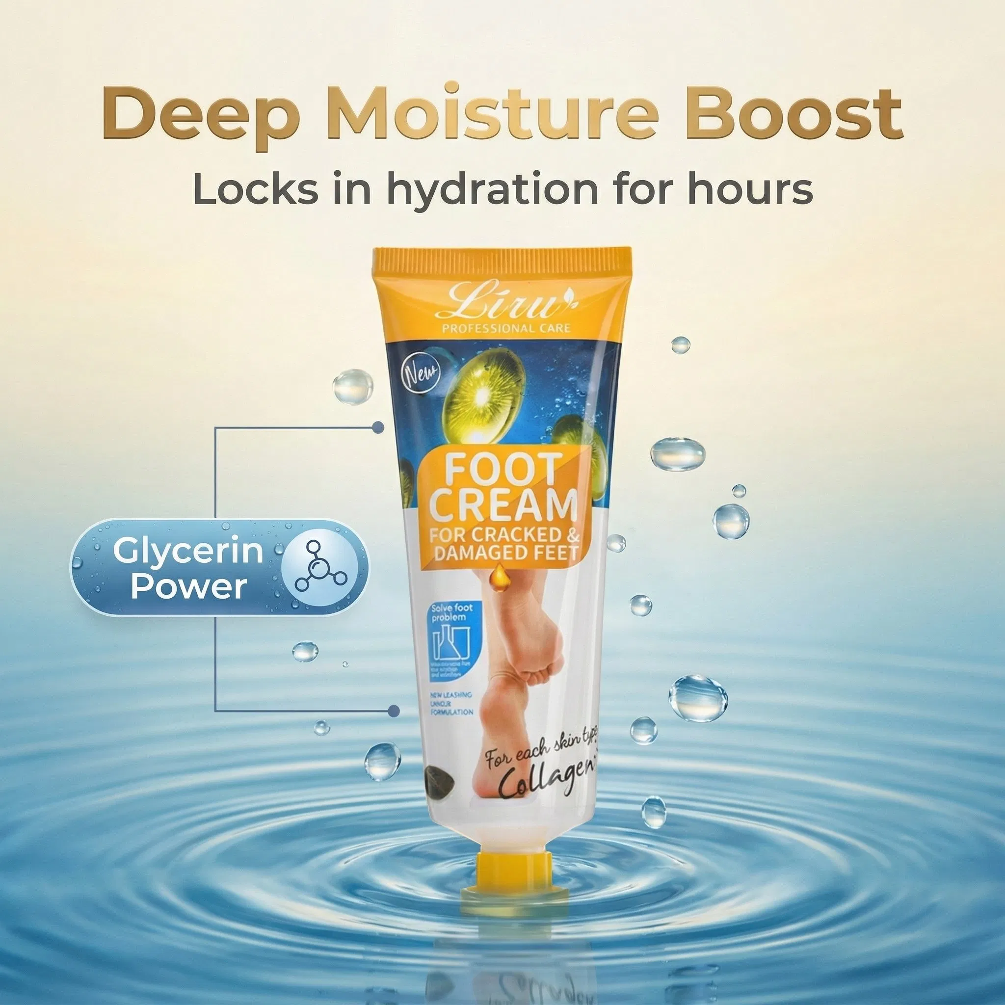Intensive Hydrating Foot Repair Cream for Smoothing Cracked Heels