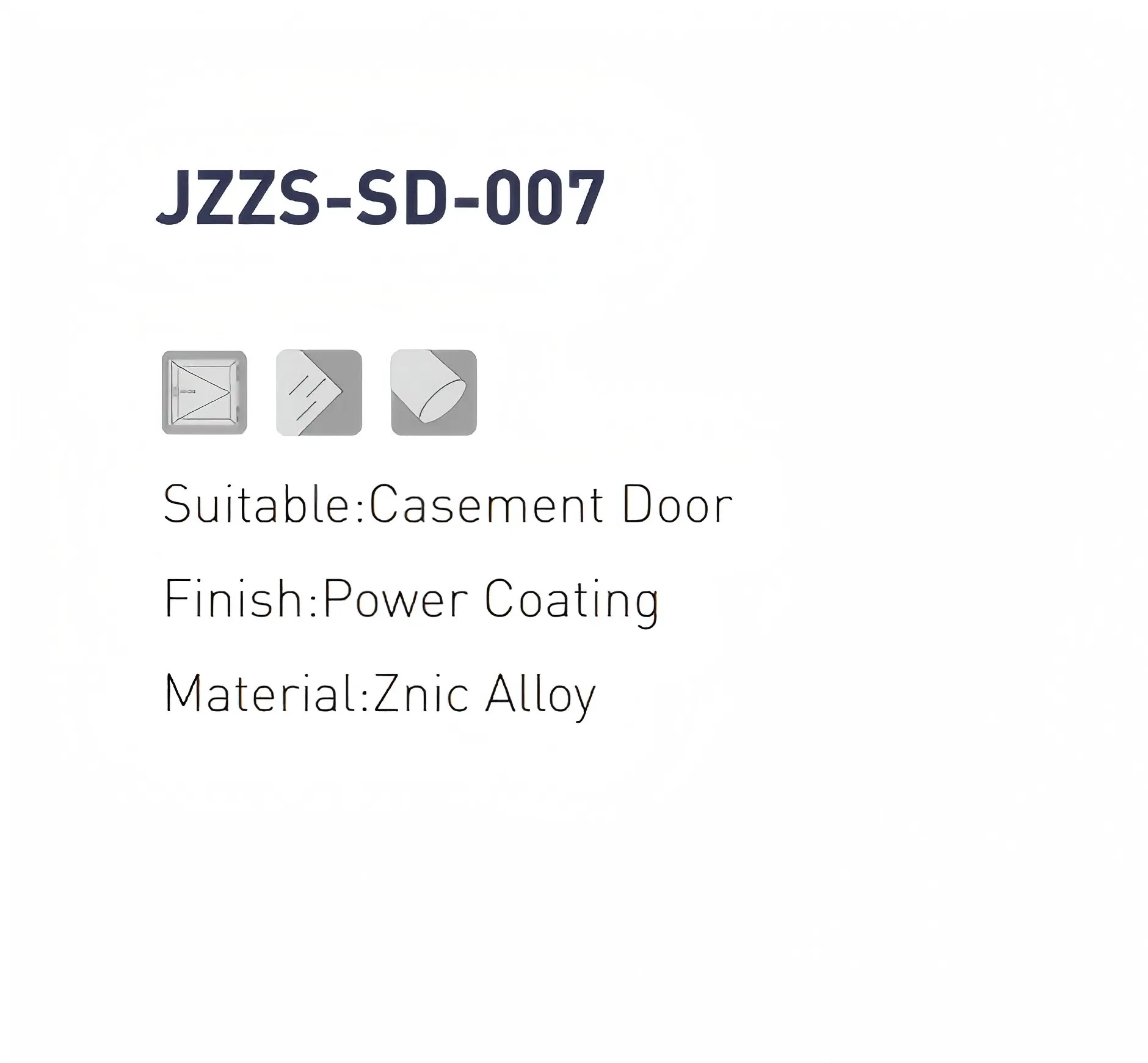 Hot Sale UPVC Sliding Door and Window Single Point Latch Lock Invisible Handle with Zinc Ally