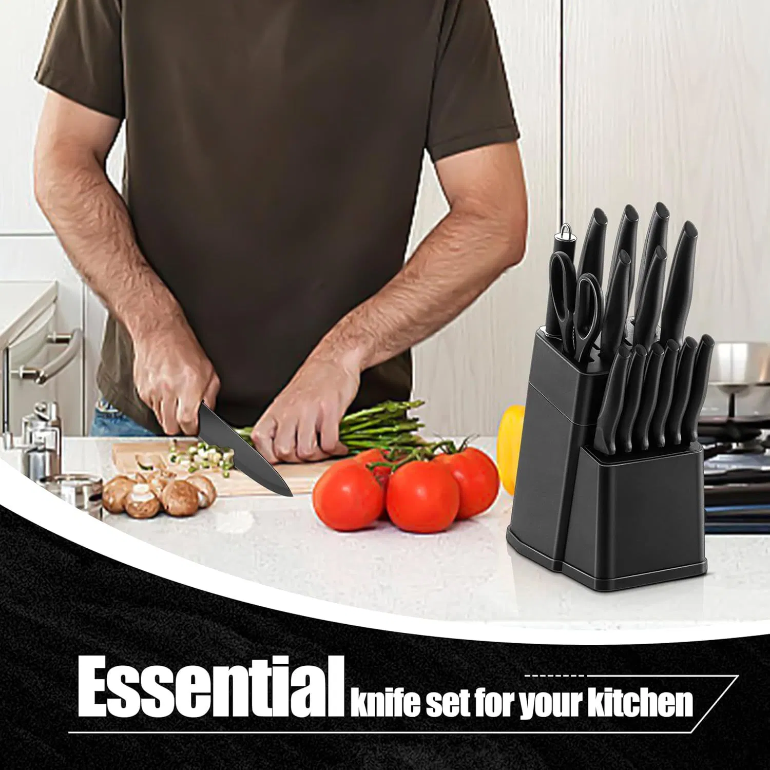 Набор кухонных ножей из нержавеющей стали, 3 предмета