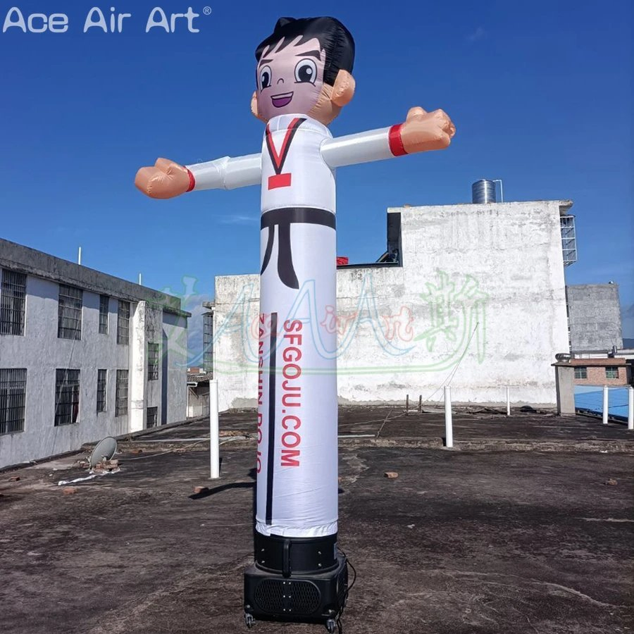 3mh Inflatable Taekwondo Boy Character Air Dancer Single Leg Sky Dancer for Advertising or Promotion