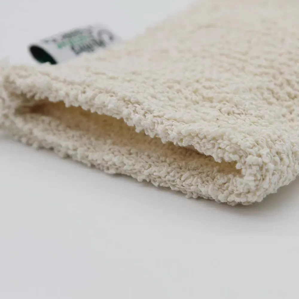 Eco-Friendly Reusable Natural Hemp Cotton Washing Body Scrub Gloves