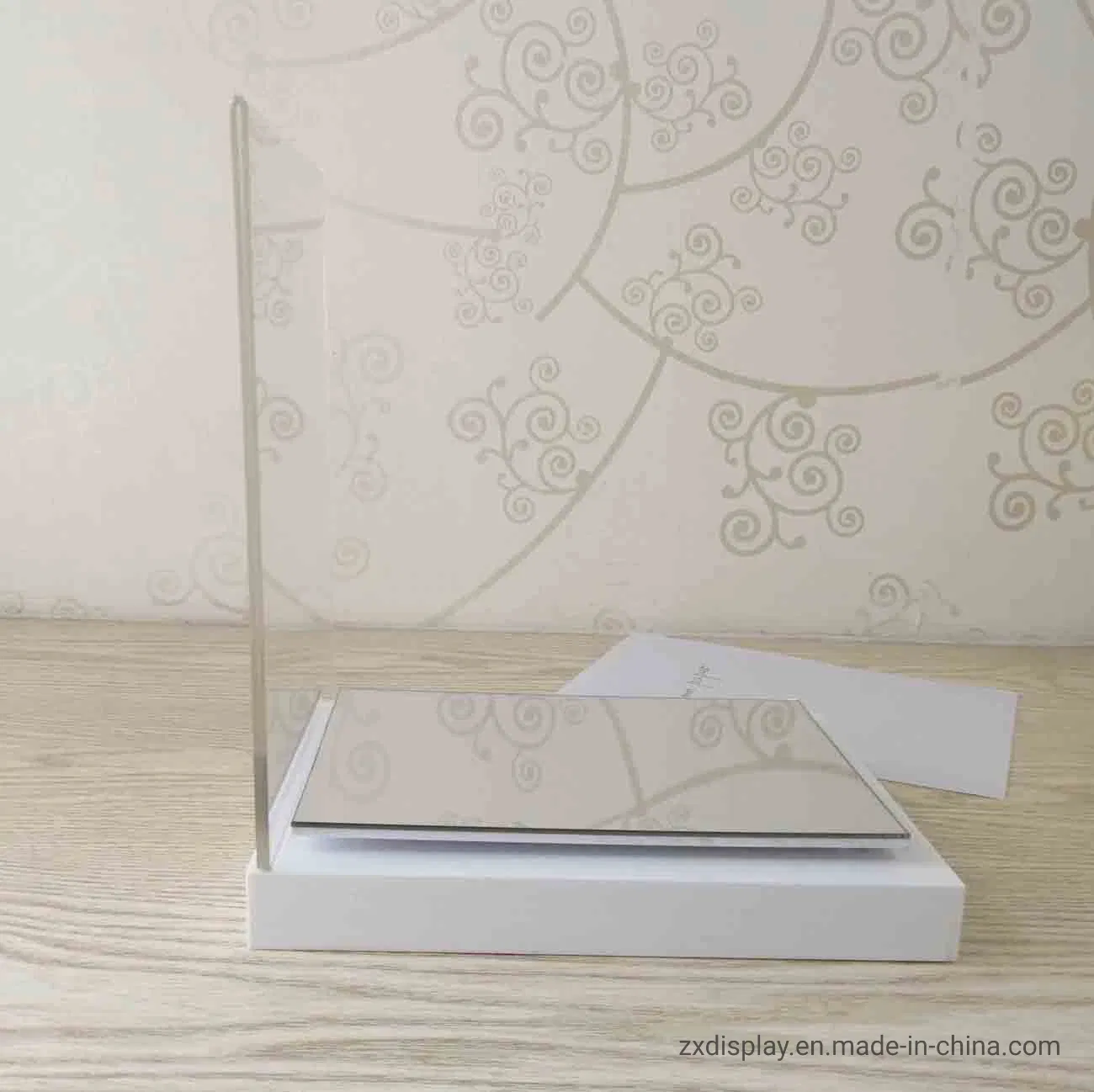 Custom Made Acrylic Cosmetic Skincare Display with Ad Back