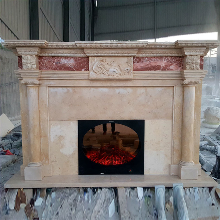 Modern Indoor Decorative Natural Stone Fireplace Surround Marble for Sale