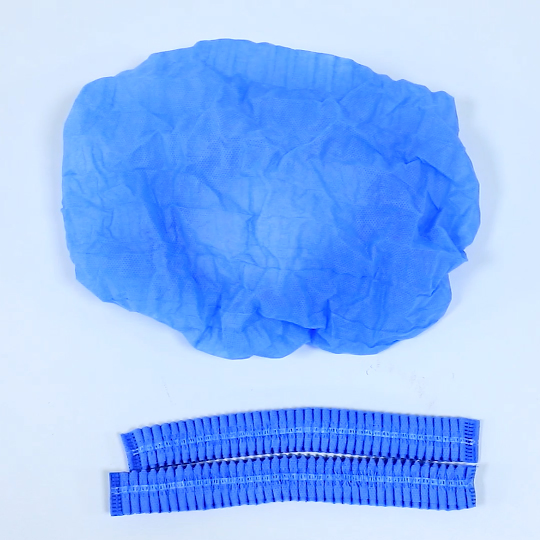 Beauty & Hairdressing Industry Protective Hat, SMS PP Material, Blue Dust-Proof & Anti-Hair Residue