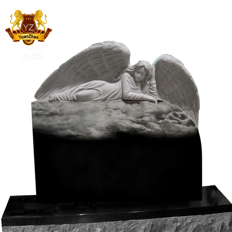 Custom Western Style Nature Stone Heart Shape Tombstone Monument