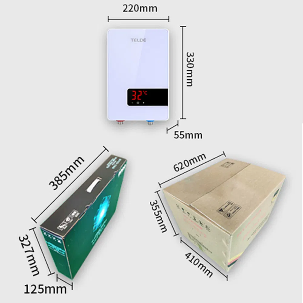 Tankless Water Heater with High Power Efficiency and Safety Mechanisms