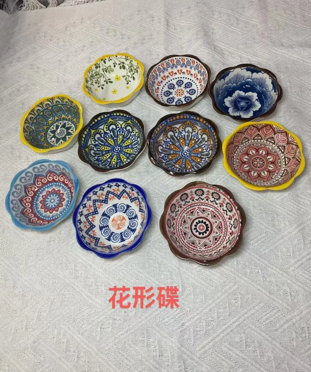 4"Soup Bowl Plate Saucer Pad Printing Ceramic Porcelain Tableware