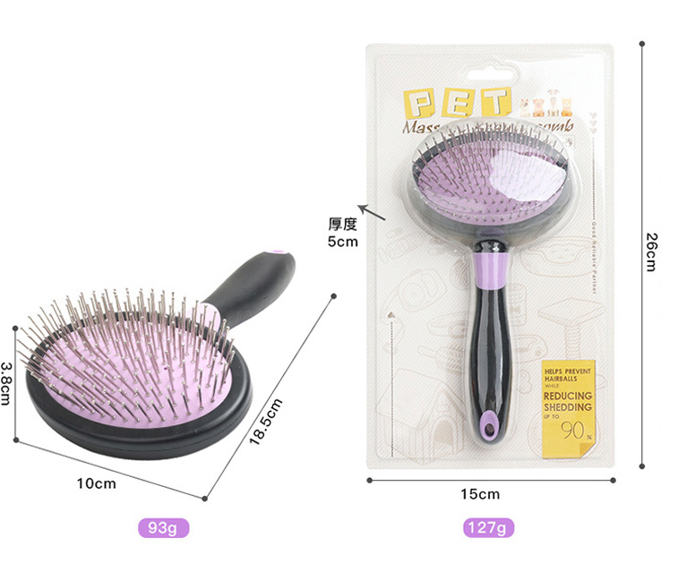 Professional Pet Grooming Brush Kit Double Sided Pet Slef-Cleaning Brushes Undercoat Deshedding Tool