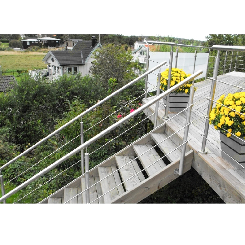 Modern Steel Cable Railings Stainless Wire Handrail Glass Balustrade Rope and Mesh