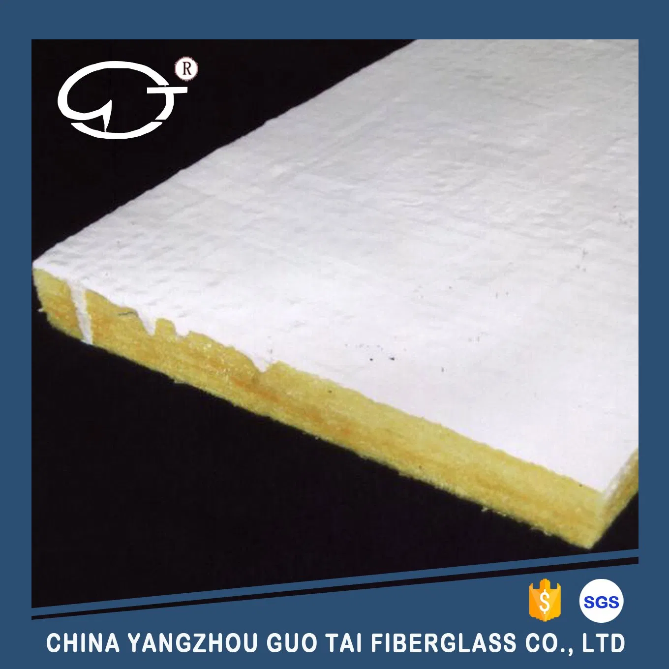 Fiberglass Wool Board with Vinyl Resin on One Side