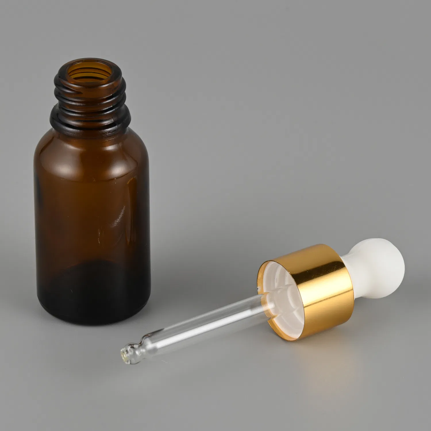 Transparent Bright Round Glass Dropper Bottle for Essential Oil 30ml 15ml Glass Oil Dropper Bottles