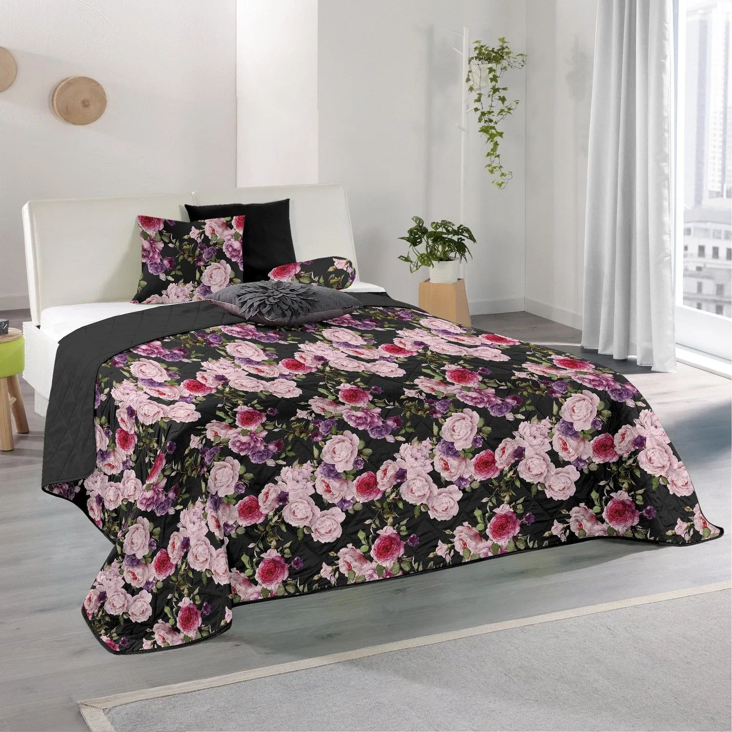 100% Polyester Microfiber Ultrasonic Bedspread Printing