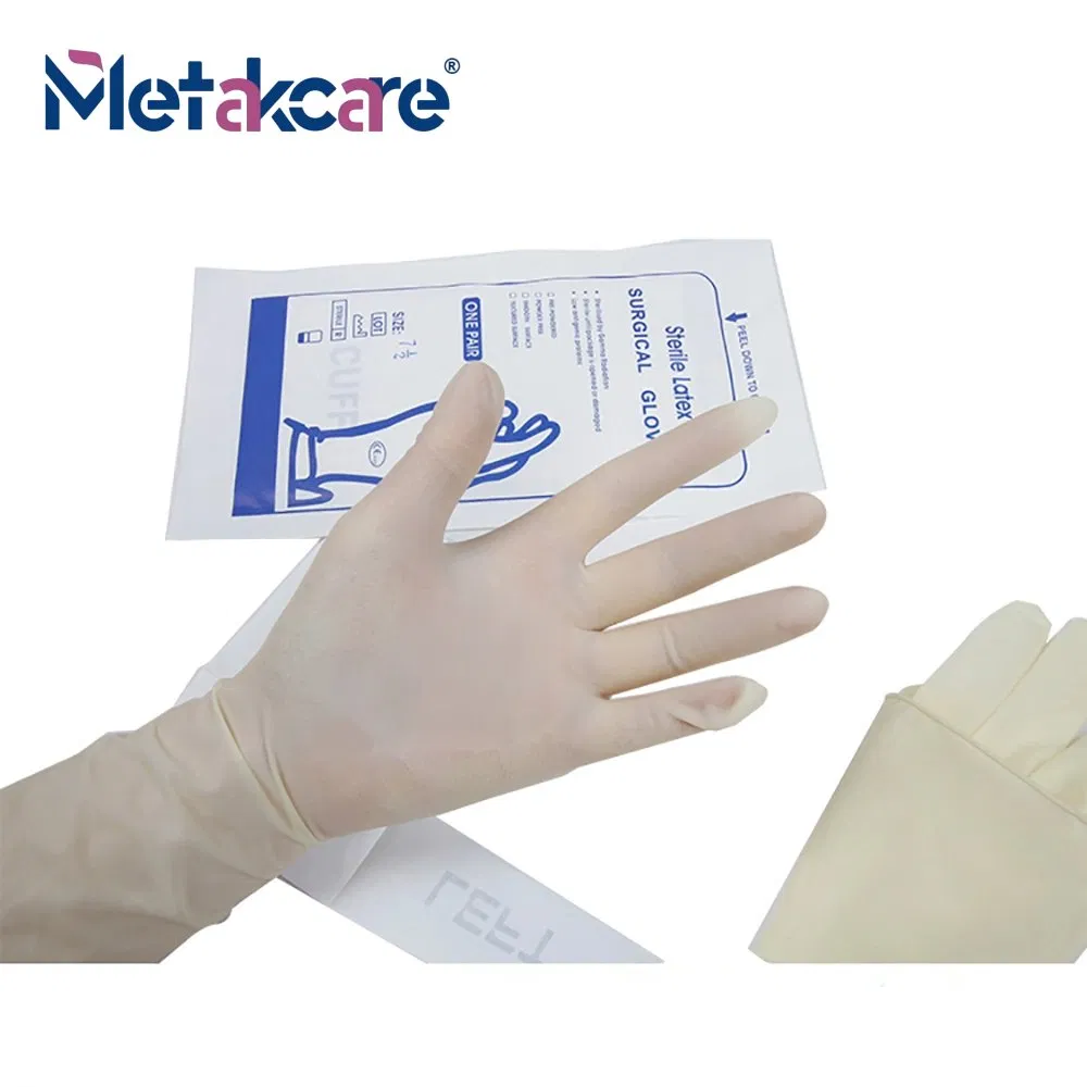 Disposable Medical Latex Gloves Powdered or Powder-Free Examination Gloves High Quality