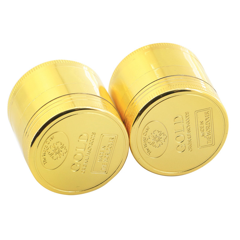 Nice Price Flat Design 4 Parts Plain Zinc Alloy Smoking Herb Dry Spice Metal Grinder