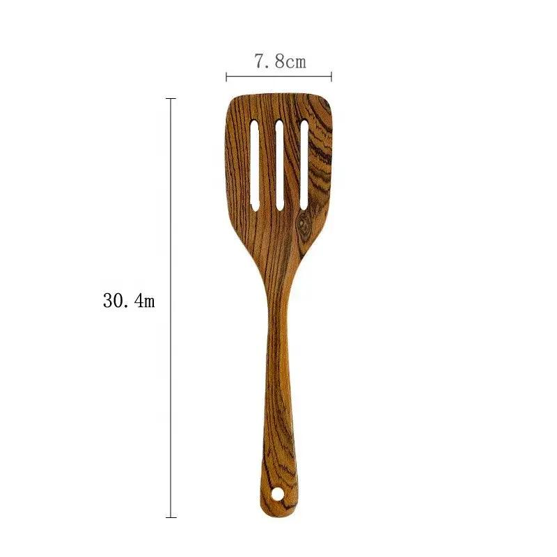 Natural Teak Wooden Cooking Utensils Set for Everyday Use